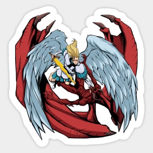 Angel versus Devil Sticker